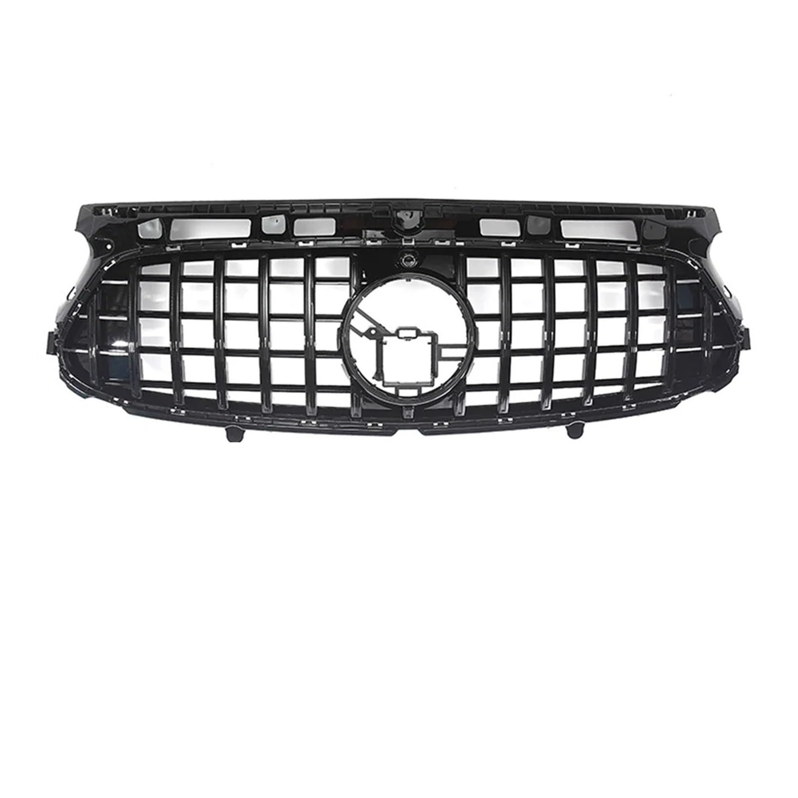 Sport Kühlergrill Für GLA-Klasse H247 GLA35 GLA45 Für Für GTR Style 2020-2023 Auto Front Racing Gitter Front Stoßstange Grille Kühlergrill Vorne(Glossy Black) von MBROS
