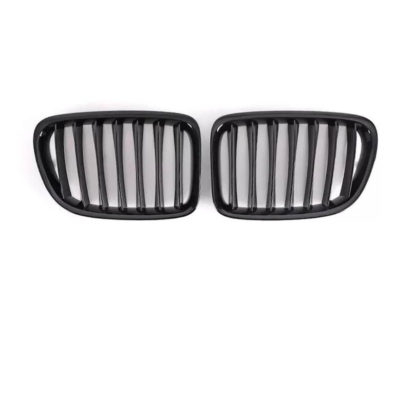 Sport Kühlergrill Für X1 E84 SDrive18i XDrive20i XDrive25i SUV 2009-2016 Auto Front Nieren Grills Grille Glanz Schwarz Tuning Acessories Kühlergrill Vorne(Black Single Slat) von MBROS