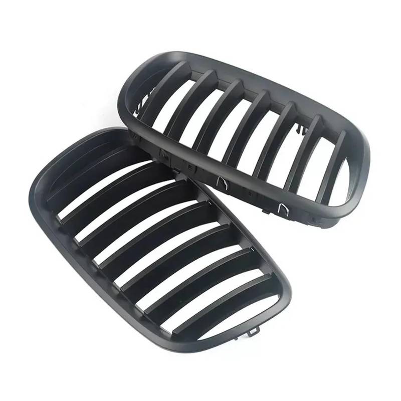Sport Kühlergrill Für X5 E70 Für X6 E71 2007 2008 2009 2010 2011 2012 2013 Autoersatz Einzellamellen-Kühlergrill Frontnierengitter Kühlergrill Vorne(Matte Black) von MBROS