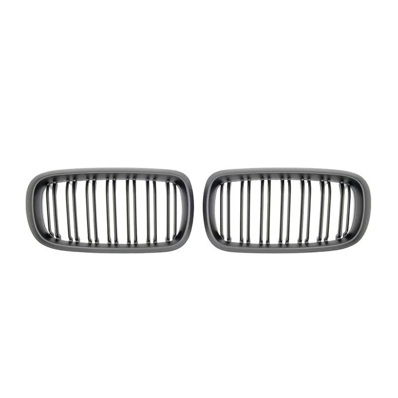 Sport Kühlergrill Für X5 F15 Für X6 F16 2014-2019 X5M F85 X6M F86 Auto Diamanten Stil Front Stoßstange Nieren Gitter Single Line Stil Grill Kühlergrill Vorne(Double-Matte Black) von MBROS