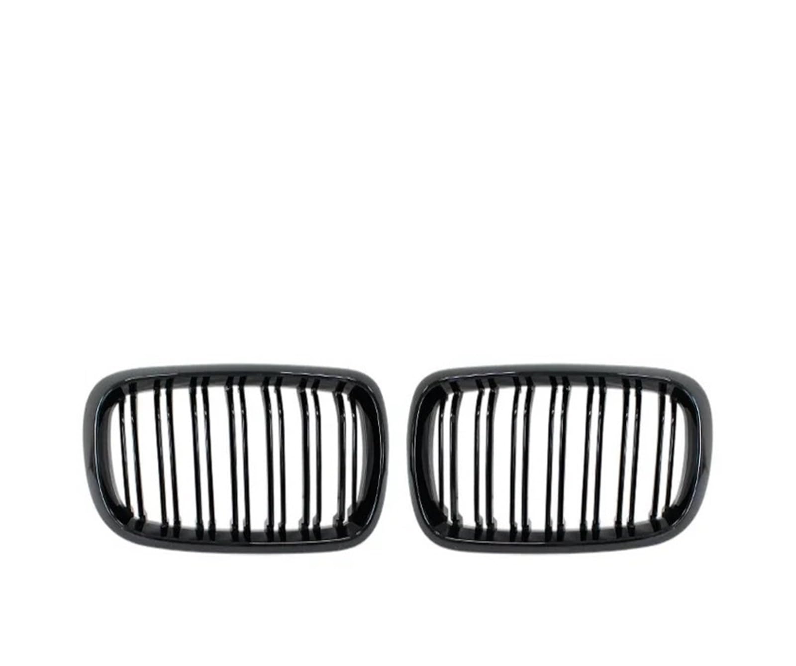 Sport Kühlergrill Für X5 Für X6 M F15 F16 F85 F86 2014-2017 Auto Frontstoßstangengrill Dual 2-Lamellen Nierengrill ABS Racing Grills Kühlergrill Vorne(Double Line Black) von MBROS