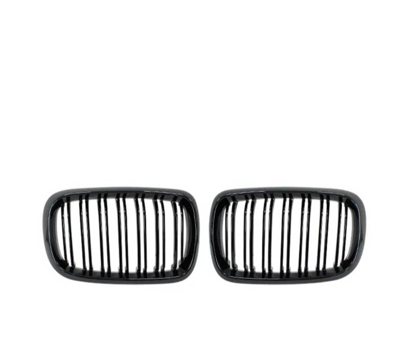 Sport Kühlergrill Für X5 Für X6 M F15 F16 F85 F86 2014-2017 Auto Frontstoßstangengrill Dual 2-Lamellen Nierengrill ABS Racing Grills Kühlergrill Vorne(Double Line Black) von MBROS