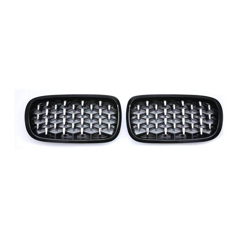 Sport Kühlergrill Für X6 F15 F16 Für X5 2014 2015 2016 2017 2018 Auto Mittelgrill Gitter Modifikation Styling Gypsophila Diamond Meteor Kühlergrill Vorne(Black Silver) von MBROS