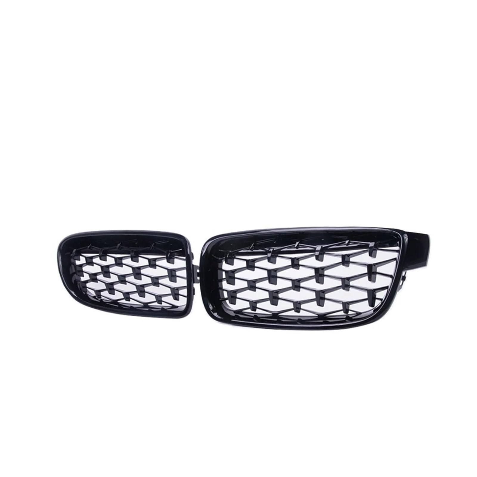 Sport Kühlergrill Paar Für 3er F30 F35 F31 2012–2018 2017 2016 Auto Chrom Nierengitter Meteor Style Diamond Style Racing Grills Kühlergrill Vorne(Glossy Black) von MBROS