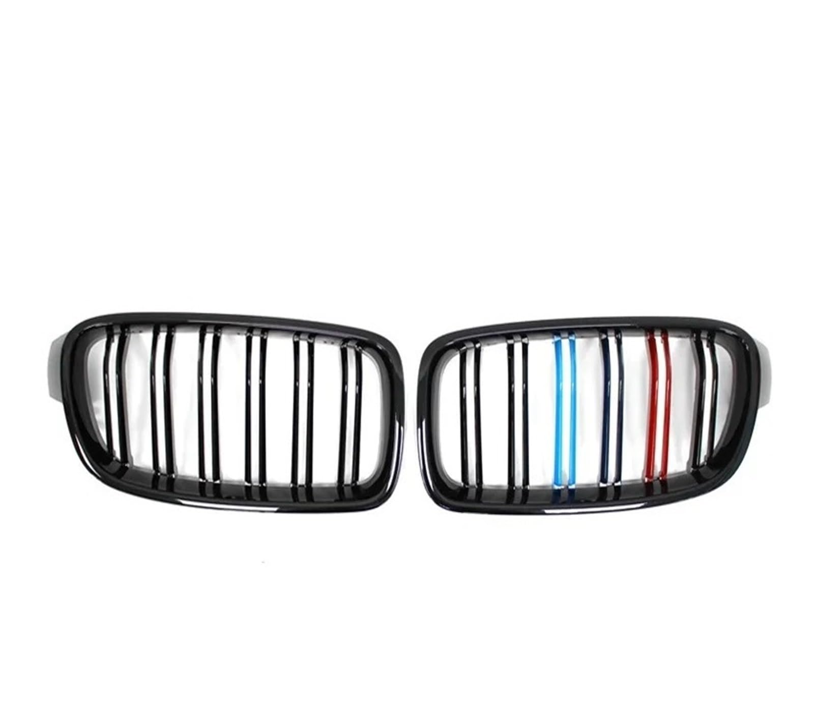 Sport Kühlergrill Paar Für 3er-Serie F30 F31 F35 F80 2012 2013–2018 Renngrills Glänzend Matt Carbonschwarz 3-Farbiger Front-Nierengrill Kühlergrill Vorne(M Color) von MBROS