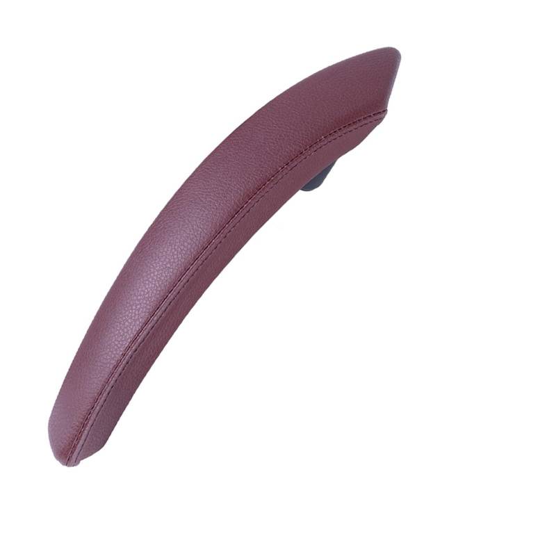 Shuogoufeng Store 1 Stück Autotürverkleidung, Zuggriff, linke Seite, echtes Leder, kompatibel mit B*MW X5 E70 2007–2013 und X6 E71 2008–2014(Red Wine) von MBXLDGFD