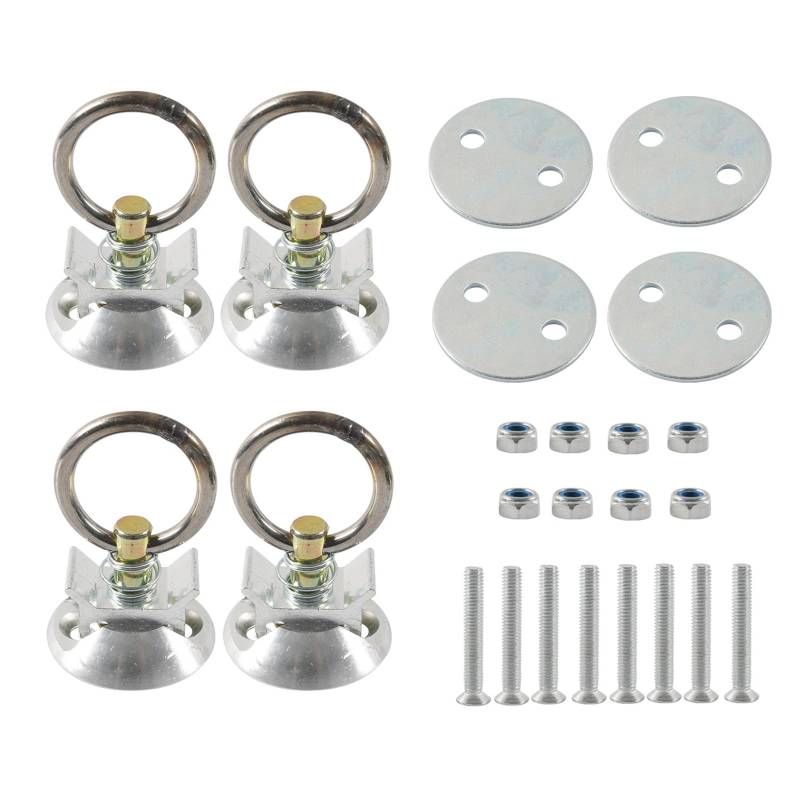 MCAOAL 4 Sätze Binden Anchors Point Set Für LKW Betten Oder Anhänger Um Die Motorradbieger Systeme Zu Binden. von MCAOAL