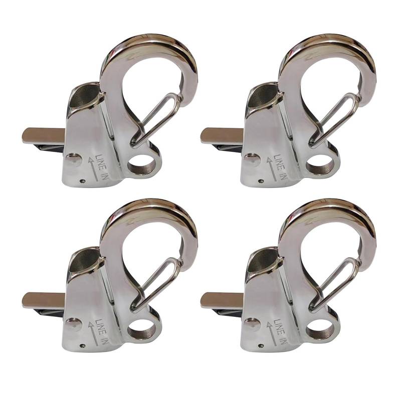 MCAOAL 4pcs Edelstahlboot Release Clip Bootsclip Zum Anlegen Der Bootsstoßstange Einstellbare Korrosionsbeständigkeit von MCAOAL