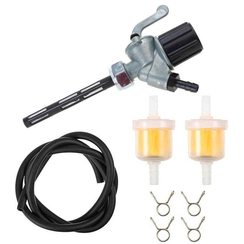 MCAOAL Benzinhahn Set Benzinschlauch 5mm Ölhahn Ölfilter Benzinhahn Für Simson S50 S51 S53 S70 S83 SR2 MZ von MCAOAL