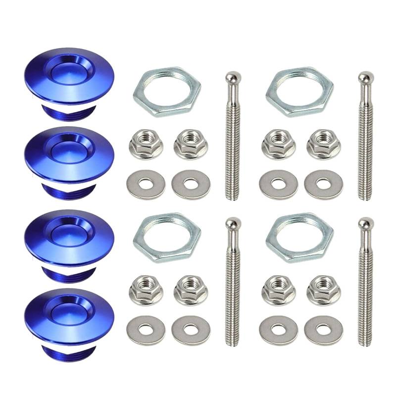 MCAOAL Hauben Pin 4 Pack 1 2 ''/30mm Universell Aluminium Schnelle Latches Kapuzenstifte Stoßfänger Druckknopfverriegelung Kapuzenrocks Sperren von MCAOAL