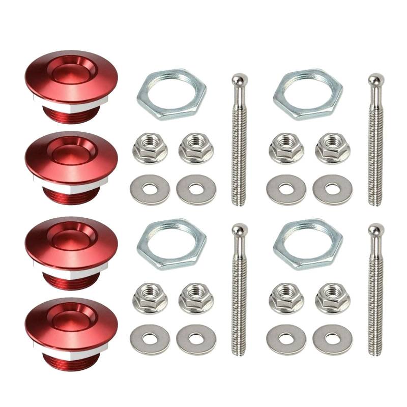 MCAOAL Hauben Pin 4 Pack 1 2 ''/30mm Universell Aluminium Schnelle Latches Kapuzenstifte Stoßfänger Druckknopfverriegelung Kapuzenrocks Sperren von MCAOAL