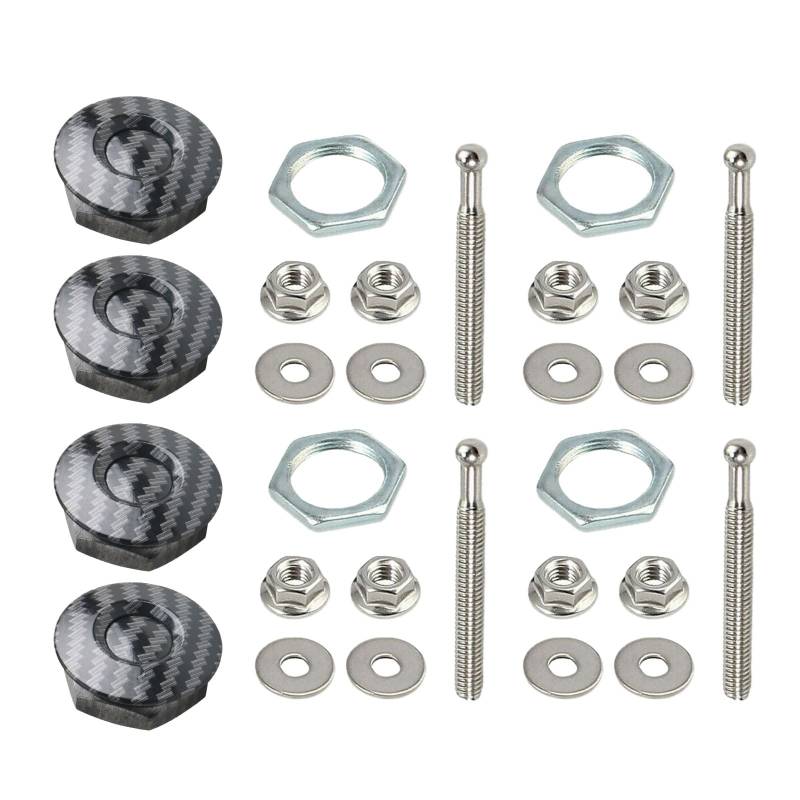 MCAOAL Hauben Pin 4 Pack 1 2 ''/30mm Universell Aluminium Schnelle Latches Kapuzenstifte Stoßfänger Druckknopfverriegelung Kapuzenrocks Sperren von MCAOAL