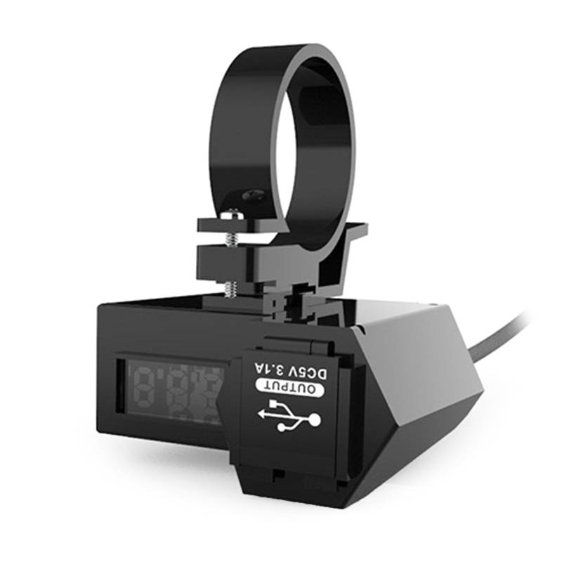 MCAOAL Telefon Ladebuchse Doppel USB Fastladeauslass Mit Schalter Voltmeter Waterdcode Caps Ladebuchse von MCAOAL
