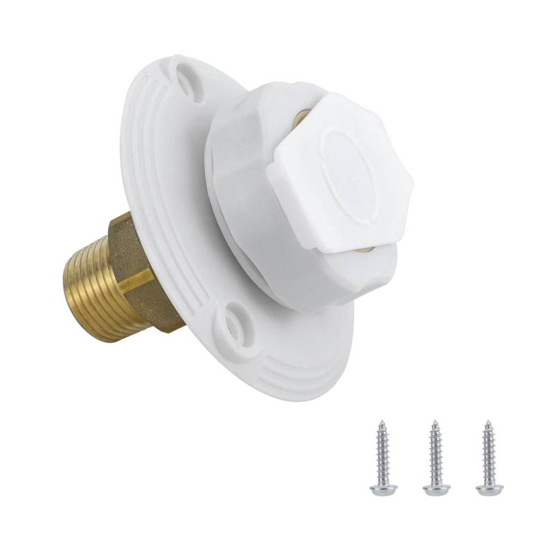 MCAOAL Wohnmobile City Water Connection Einlass 3/4nh Frau Bis 1/2npt Männlich Leadfreie Messing Mit Scheckventilen Für Meeresanhänger von MCAOAL