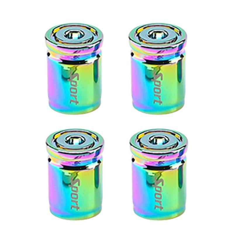 Packung Von 4 Allgemeinen Reifenventilen Stammkappen Anti Diebstahl Diebstahlstaub Reifenventile Caps Upgrades Für Auto Und Motorräder Geeignet von MCAOAL