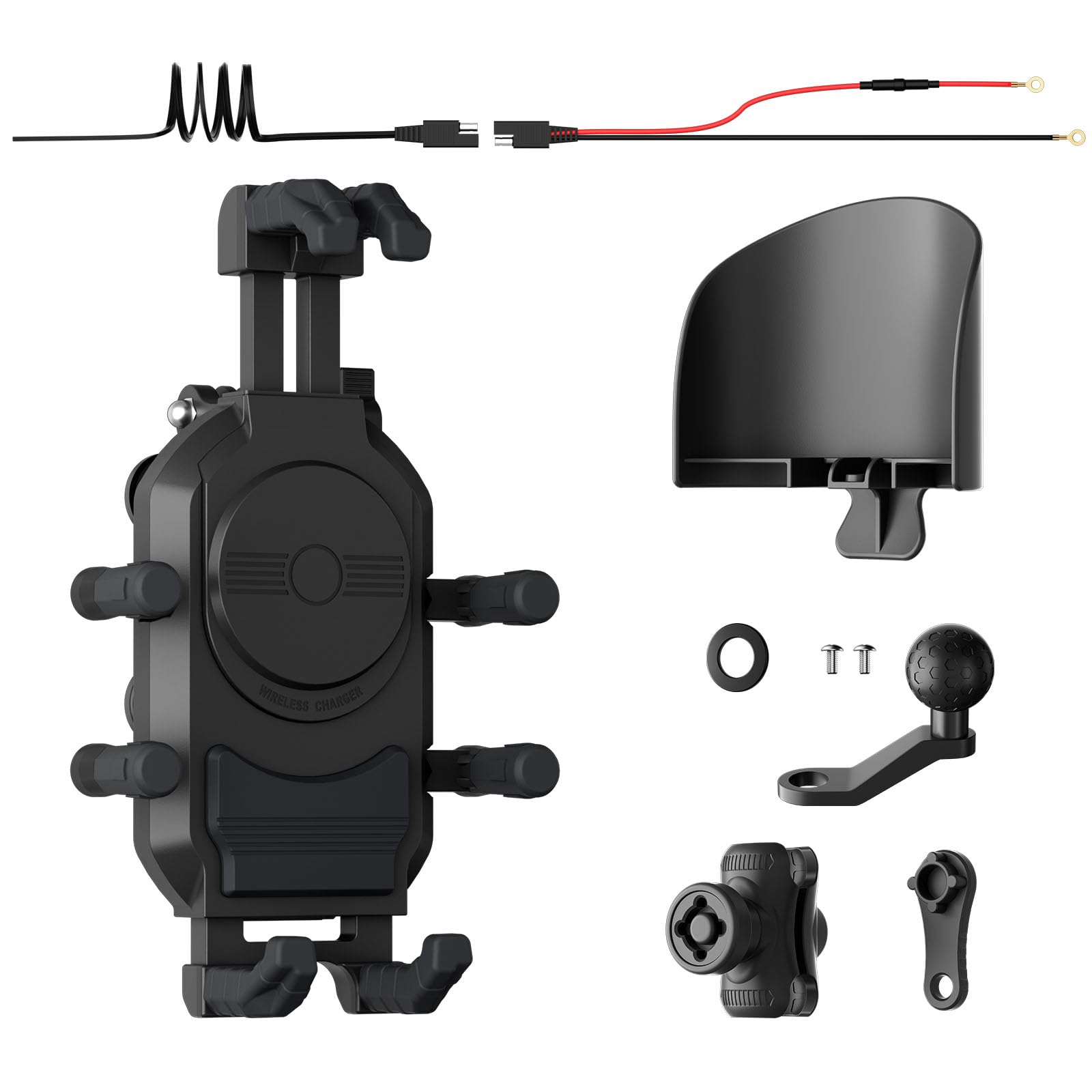 Telefonmontage Mit 15 W Lade Lade Stoßdämpfung Antischake Einstellbarer wasserdichte Telefonhalter Telefonmontage Mit 15 W Lade Lade Stoßdämpfung Antischake Einstellbarer wasserdichte Telefonhalter von MCAOAL