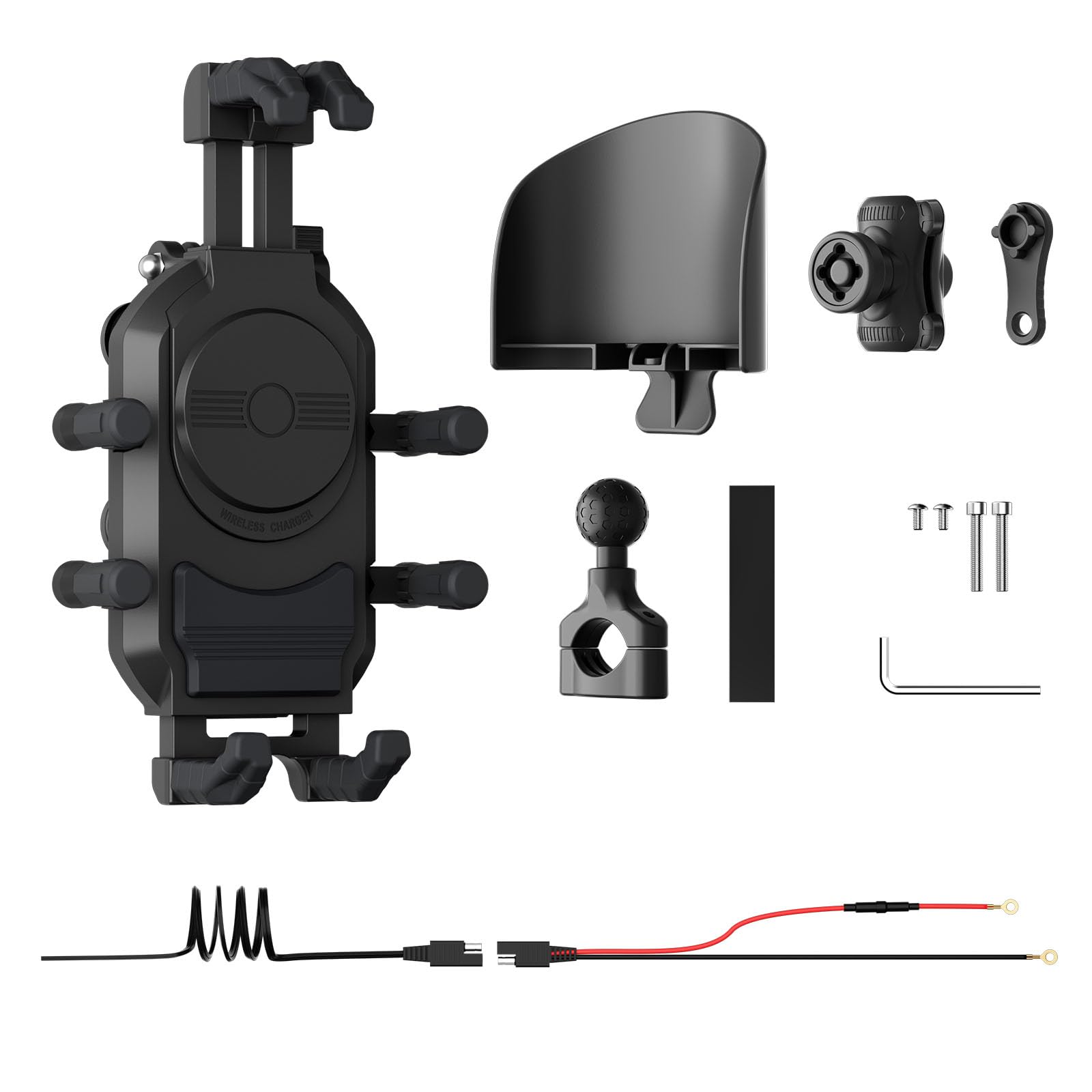Telefonmontage Mit 15 W Lade Lade Stoßdämpfung Antischake Einstellbarer wasserdichte Telefonhalter Telefonmontage Mit 15 W Lade Lade Stoßdämpfung Antischake Einstellbarer wasserdichte Telefonhalter von MCAOAL