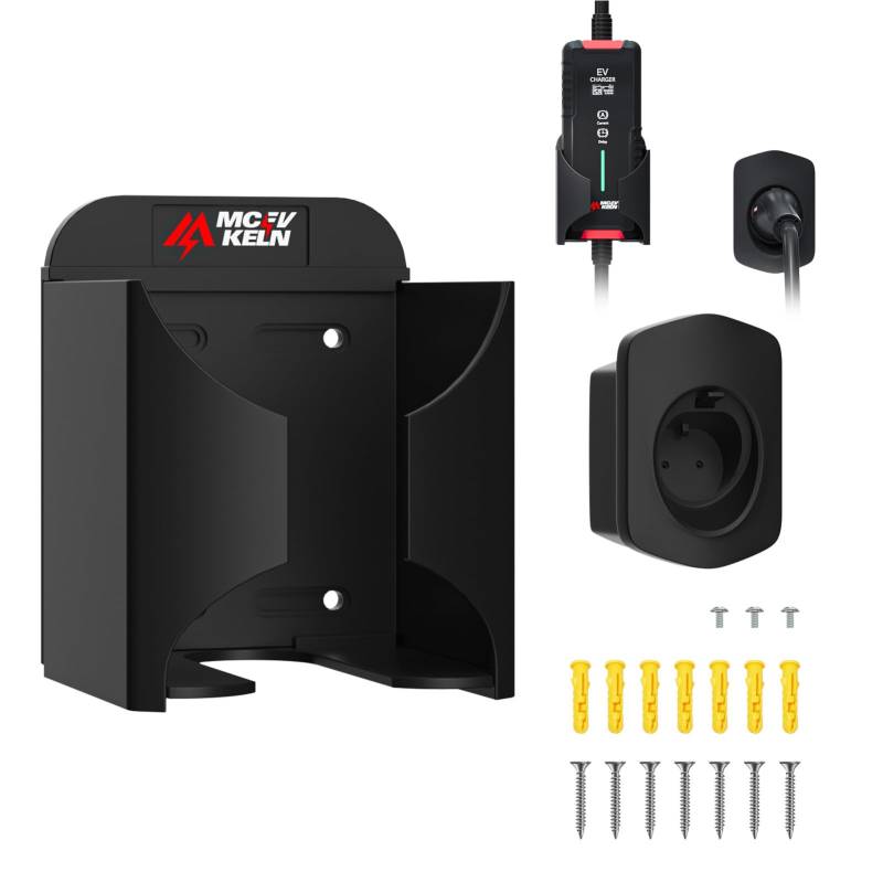 MCEVKELN Typ 2 Wandhalterung| Halterung EV Ladegerät EV-Ladebox-Halter, Ladekabel Wandhalter Wallbox Kabelhalter Organizer Halterung Wallbox Ladestation Zubehör für verschiedene Größen, Max 13*8.5cm von MCEVKELN