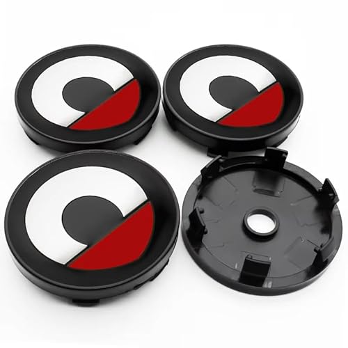 4 Stück 60mm Auto Radnabenkappen für Smart #1 Smart 1 SUV 2023 2024+, Nabendeckel Wasserdicht Verschleißfest Radnabe Abdeckung,Red von MCHHYL