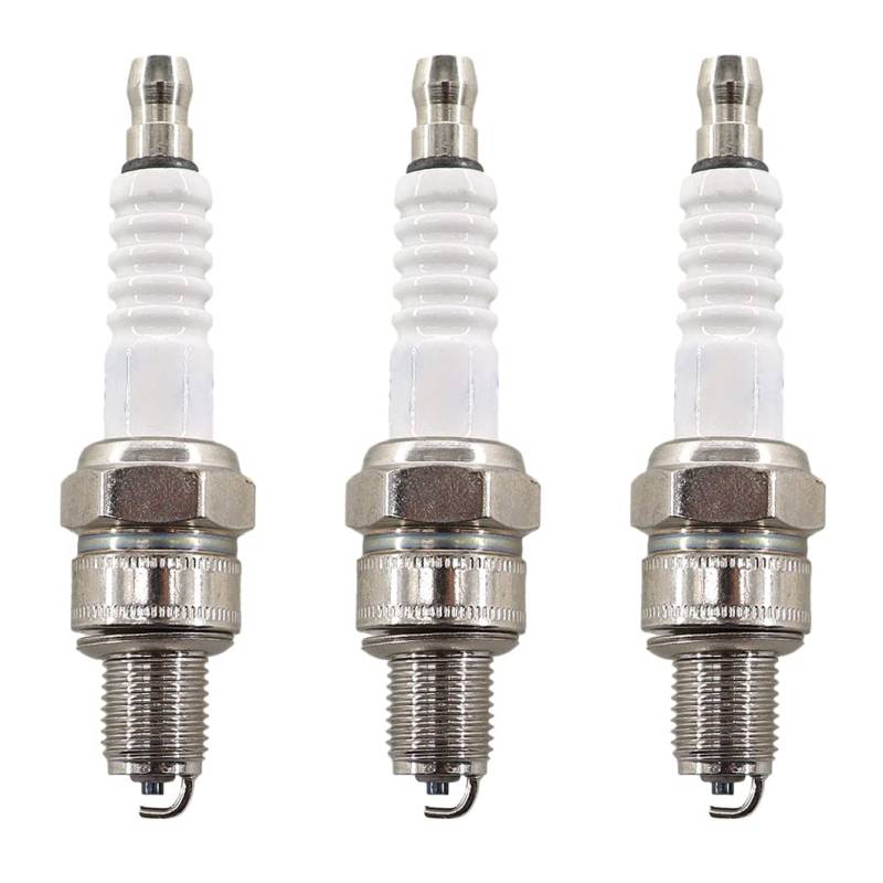 MCHNIC 3x Zündkerze A7TC für 4 Takt GY6 Motor ATV Quad Scooter Go Kart Roller 50-150ccm Baotian, Benzhou, Rex, Ersetzen für CR7HSA, C7HSA, A7RTC A7TC A7RC von MCHNIC