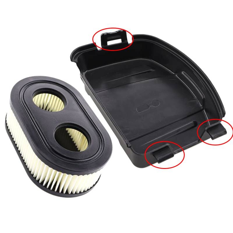 MCHNIC Luftfilterdeckel Luftfilter für Briggs & Stratton Rasenmäher Motoren Serie 625E 625EXi 650EXi 675EXi 675IS Ersetzt 594106 798452 von MCHNIC
