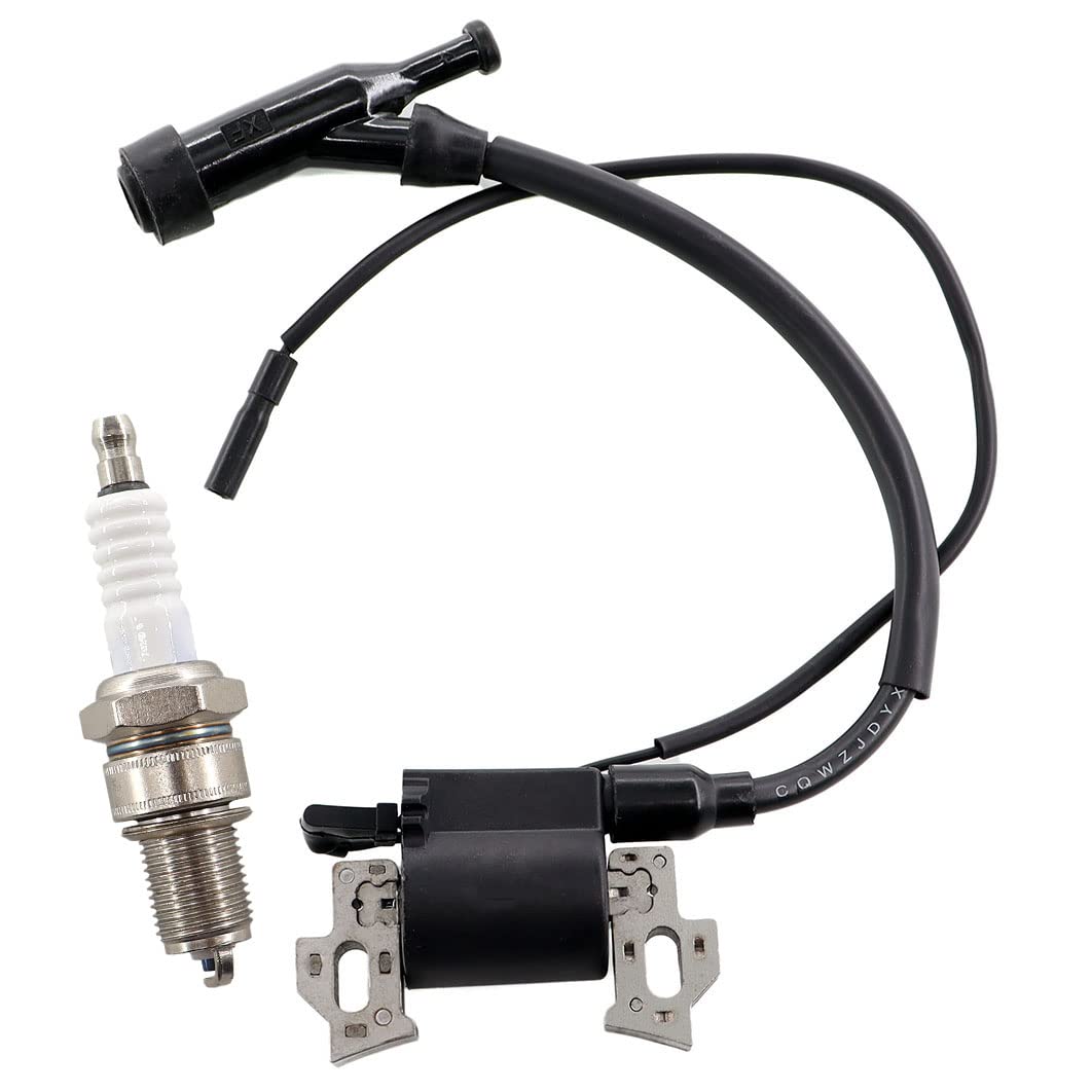 MCHNIC Zündspule mit Zündkerze für Honda GX120 GX140 GX160 GX200 OHV 168F 170F 2KW/3KW Rasenmäher Motor mit 5,5-6,5 PS MCHNIC Zündspule mit Zündkerze für Honda GX120 GX140 GX160 GX200 OHV 168F 170F 2KW/3KW Rasenmäher Motor mit 5,5-6,5 PS von MCHNIC