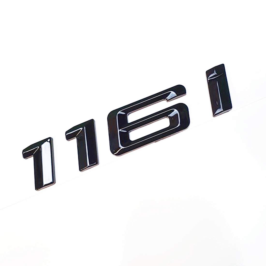 MCK Auto - 116i schwarzes glänzendes Logo hinten Emblem Tuning für E81 E82 E87 E88 F20 F21 F52 HB2R3 von MCK Auto