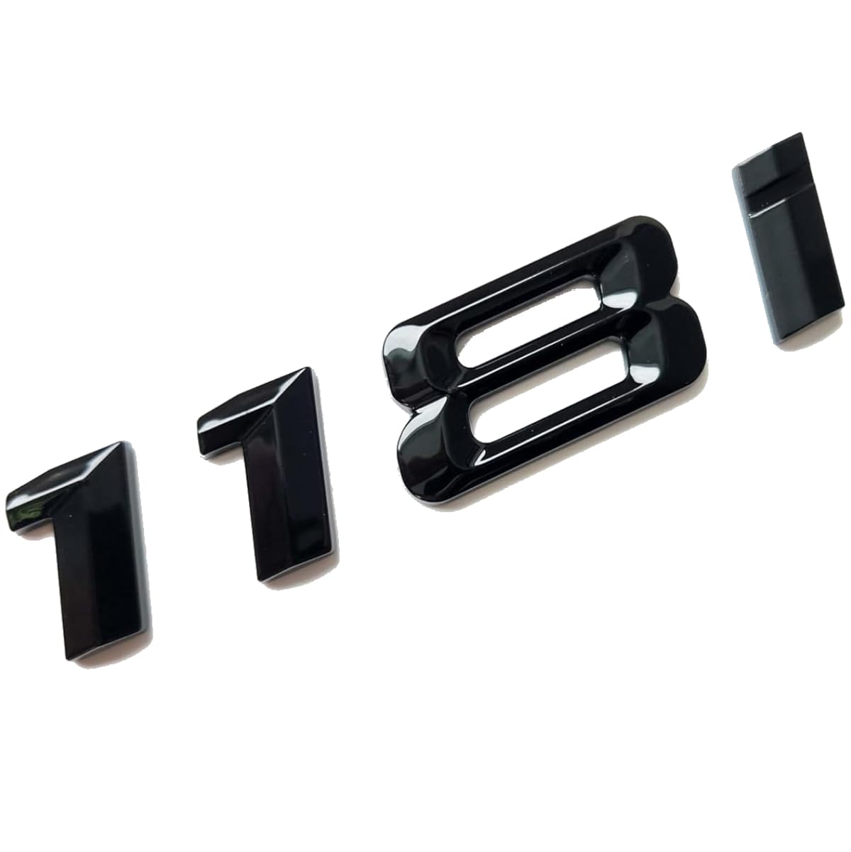 MCK Auto - 118i schwarz glänzend Kotflügel vorne hinten schwarz Abzeichen Logo Kofferraum Emblem Aufkleber selbstklebend Tuning MCK Auto - 118i schwarz glänzend Kotflügel vorne hinten schwarz Abzeichen Logo Kofferraum Emblem Aufkleber selbstklebend Tuning von MCK Auto