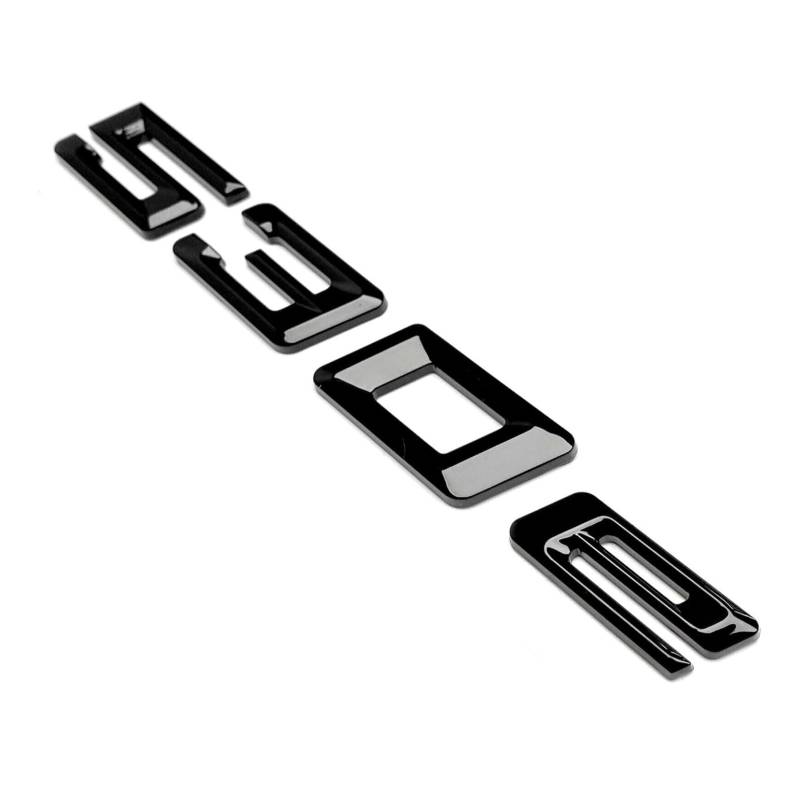 MCK Auto - 530e schwarz glänzend Kotflügel vorne hinten schwarz Badge Logo Kofferraum Emblem Aufkleber Kleber Tuning von MCK Auto