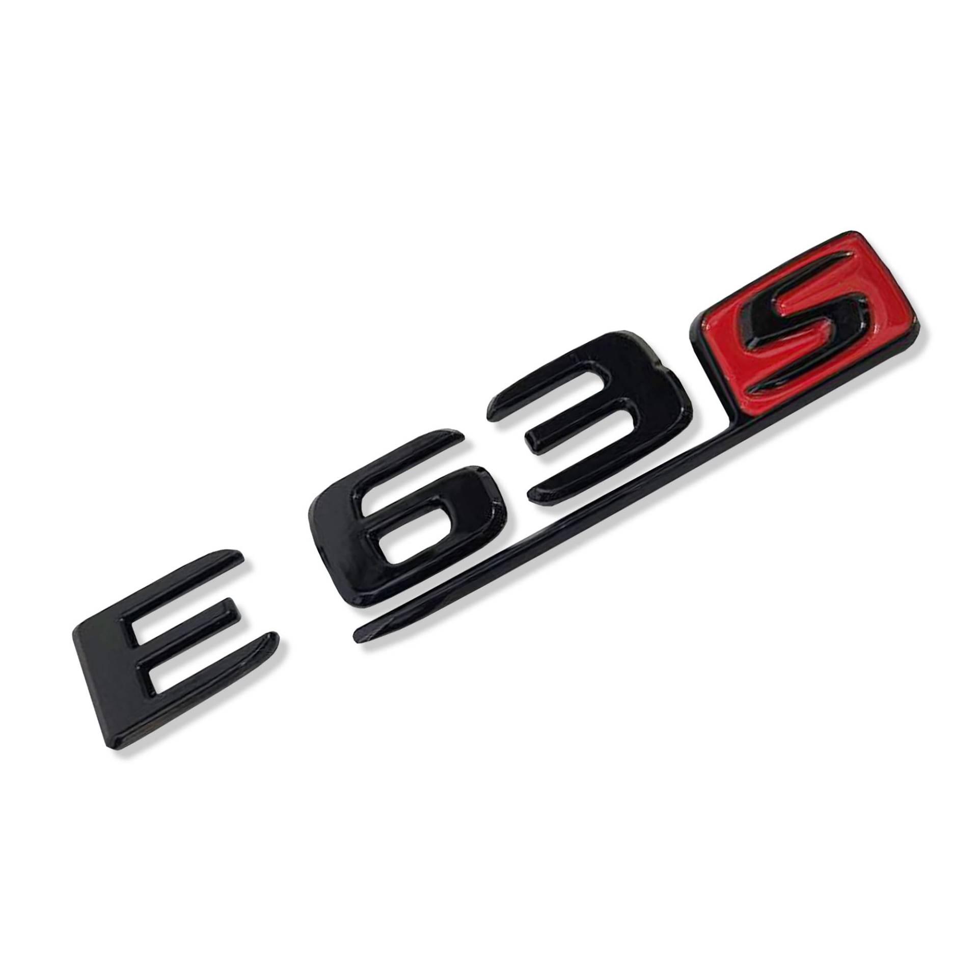 MCK Auto - E63s Schwarz Rot Glänzend Vorne Hinten Kotflügel Schwarz Badge Logo Stiefel Emblem Aufkleber Sticker Tuning MCK Auto - E63s Schwarz Rot Glänzend Vorne Hinten Kotflügel Schwarz Badge Logo Stiefel Emblem Aufkleber Sticker Tuning von MCK Auto