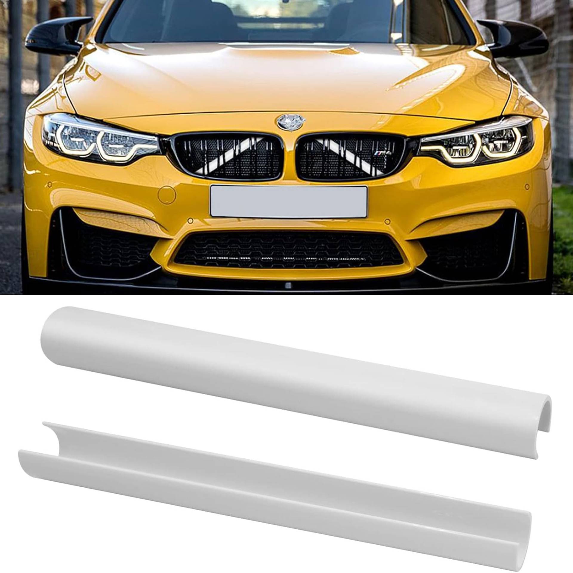 MCK Auto Kühlergrillleisten vorne, Zierleiste für Zubehör, kompatibel mit F20 F21 F22 F23 F30 F31 F32 F33 F34 F36 F44 F45 F46 G11 G11 2 G300 G31 G32 G38 GT (Weiß) von MCK Auto