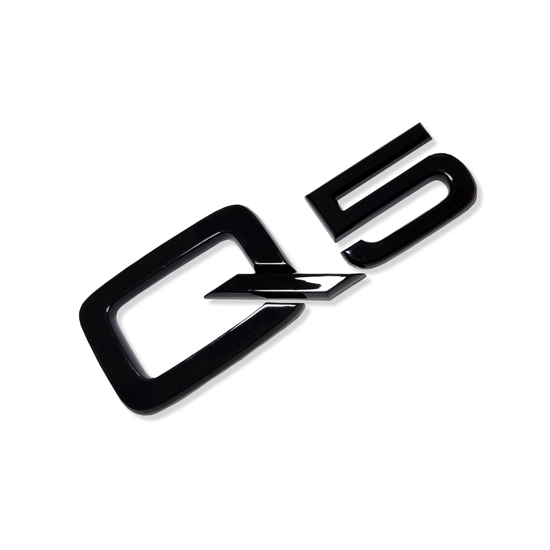 MCK Auto - Q5 schwarz glänzend vorne hinten Kotflügel schwarz Badge Logo Stiefel Emblem, selbstklebend, Tuning von MCK Auto