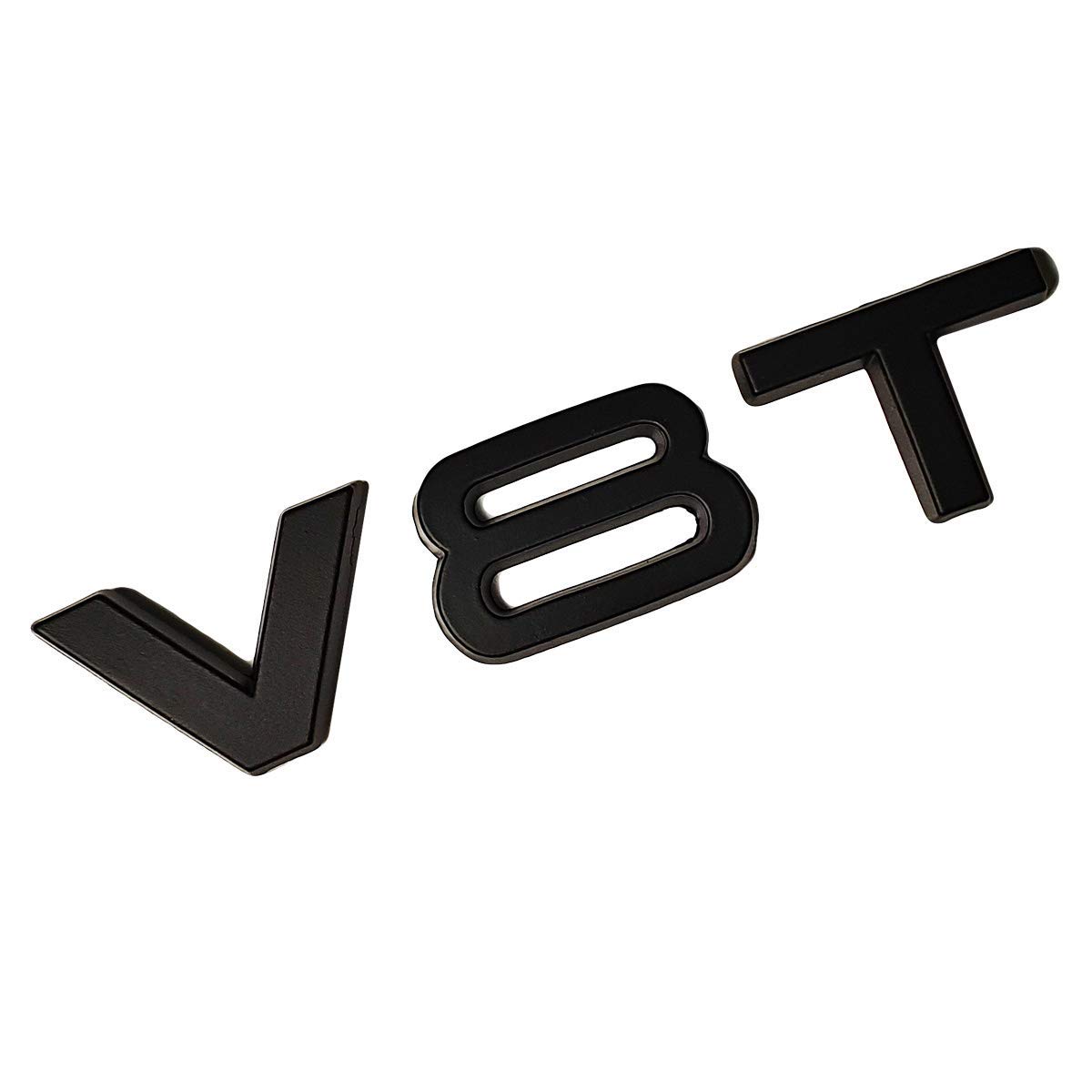 MCK Auto V8T Black Matt Kotflügel vorne hinten schwarz glänzend Abzeichen Logo Boot Emblem Sticker Adhesive RS6 RS7 S8 R8 S6 S7 S8 HB9L1 von MCK Auto