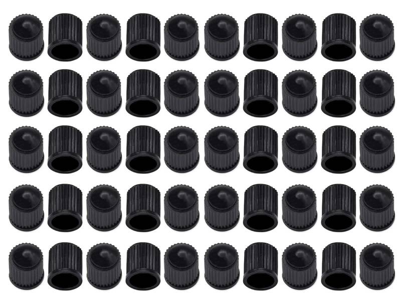 10 robuste Kunststoff Auto-Ventilkappen in Schwarz für Autoventil AV Schrader-Ventil KFZ, Auto, PKW, Mofa, Motorrad, Roller, LKW, Schubkarren, Fahrrad & Rad Reifen-Ventile Ersatz-Kappen Deckel von MCLLDAO