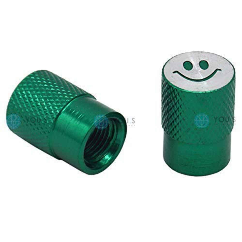 Alu Smiley Ventilkappen Grün mit Dichtung Ventil Kappen Abdeckung für Auto PKW LKW Motorrad Fahrrad Alu Smiley Ventilkappen Grün mit Dichtung Ventil Kappen Abdeckung für Auto PKW LKW Motorrad Fahrrad von MCLLDAO
