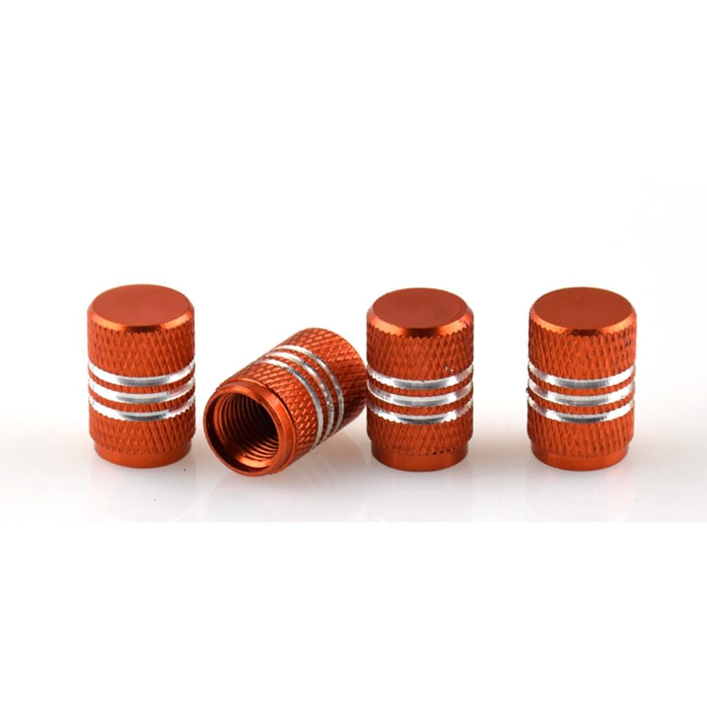 Auto Reifen Ventilkappen, Aluminiumlegierung Auto Reifen Ventilkappen Abdeckung Universal Staubdicht Luftkappen Ventilschaftkappen für Auto Fahrrad LKW Motorrad,orange Auto Reifen Ventilkappen, Aluminiumlegierung Auto Reifen Ventilkappen Abdeckung Universal Staubdicht Luftkappen Ventilschaftkappen für Auto Fahrrad LKW Motorrad,orange von MCLLDAO