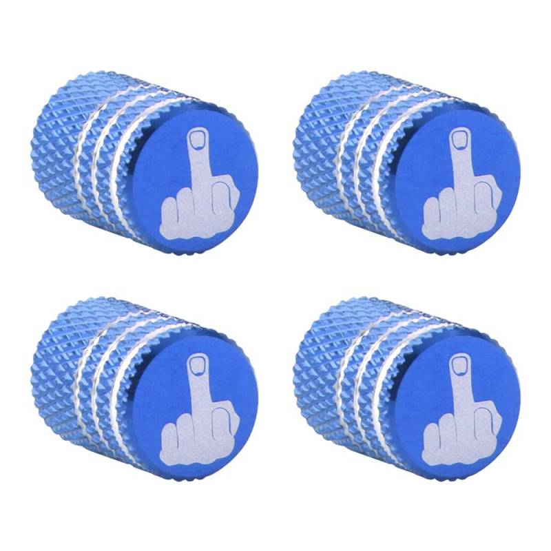 Blau Reifen Ventilkappen Universal Spindelabdeckungen für Autos, SUVs, Fahrräder und Fahrräder, LKWs, Motorräder, Schwerlast, Luftdichte Dichtung, Anschraubbare, Griffige Verwendung,Blau von MCLLDAO