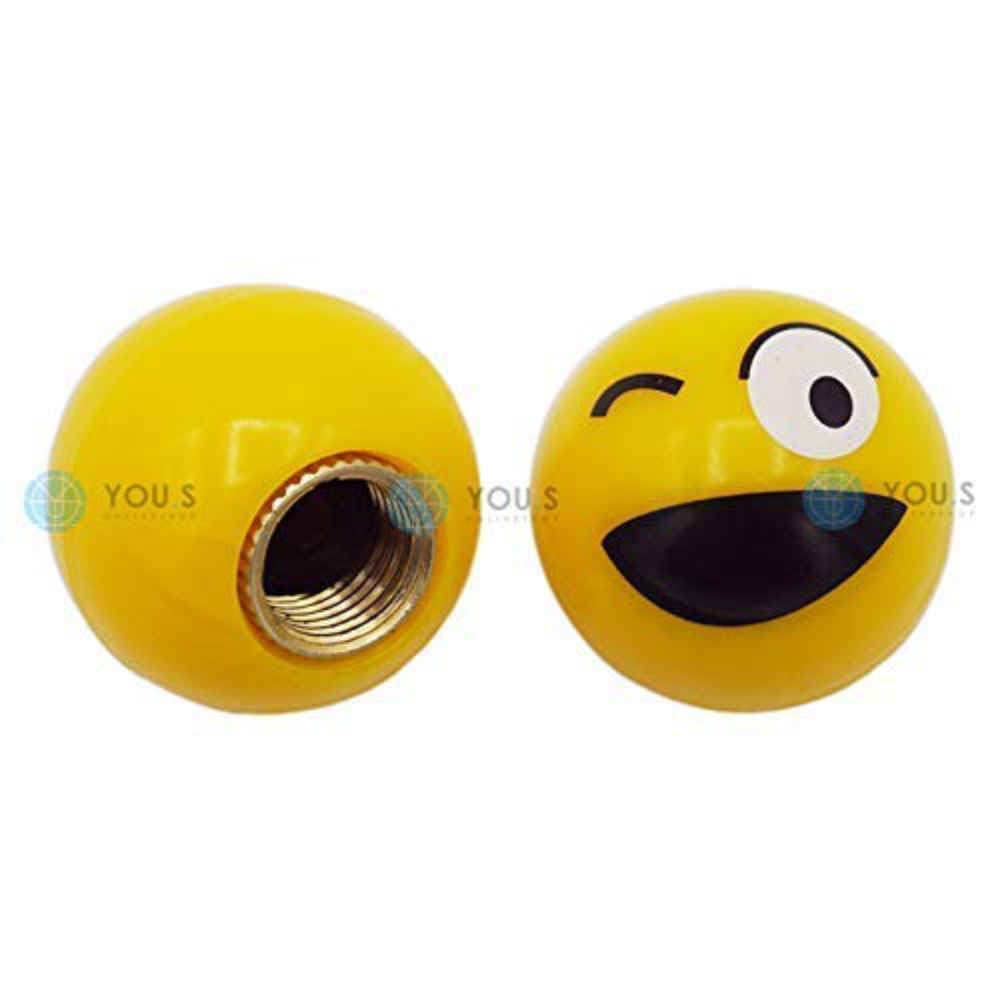 Kunststoff Emotion Smileys 'lachender Zwinker' Ventilkappen mit Dichtung Ventil Kappen Abdeckung für Auto PKW LKW Motorrad Fahrrad Kunststoff Emotion Smileys 'lachender Zwinker' Ventilkappen mit Dichtung Ventil Kappen Abdeckung für Auto PKW LKW Motorrad Fahrrad von MCLLDAO