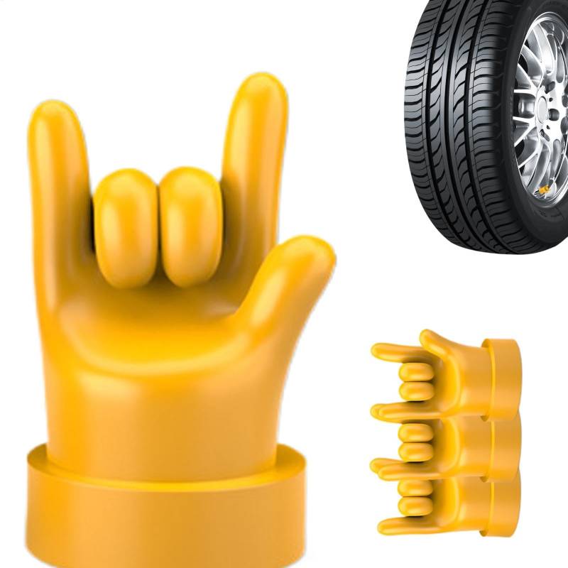 Mittelfinger-Ventilschaftkappe, Gummi-Reifenventilkappen | Mittelfinger-Reifenschaftkappen, Ventilkappen | Gummidichtungs-Reifenkappen. Lustige Luftkappen für LKWs und Motorräder von MCLLDAO