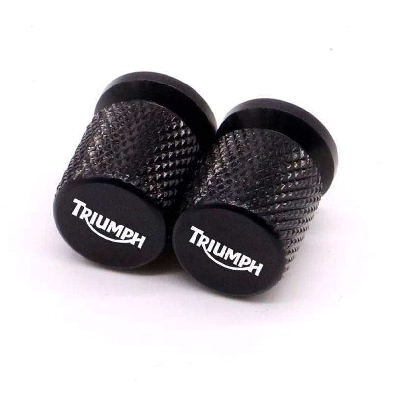 Motorrad Radreifen Ventilkappe, CNC Aluminiumschaft Luftanschluss Abdeckungsstecker Für Triumph Tiger 900/850 Street/Speed Triple Daytona 675,Black von MCLLDAO