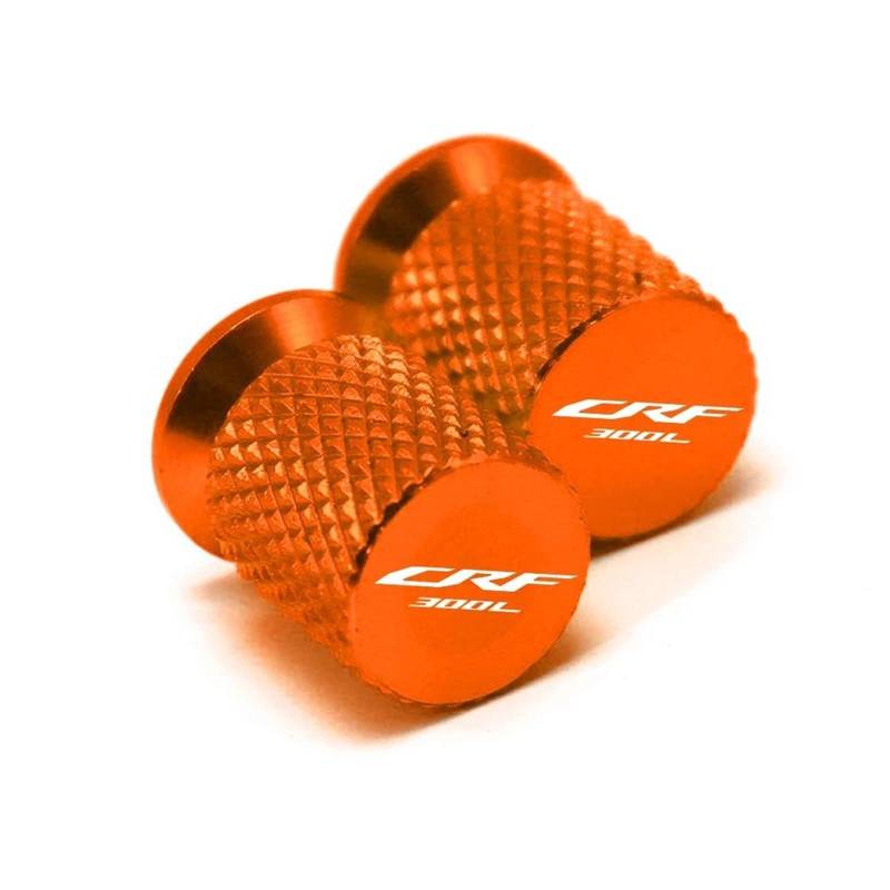 Motorrad-Ventilkappen Für H-ONDA CRF300L CRF300 L CRF 300L Für Rally 2021 2022 2023 2024 Motorrad Zubehör CNC Rad Reifen Ventil Kappen Abdeckung Stecker,Orange von MCLLDAO