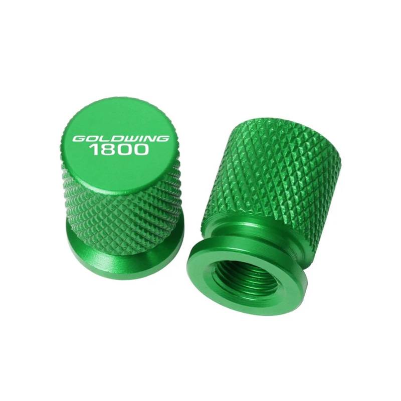 Motorrad Ventilkappen Für Hon@&da Goldwing 1800 GL1800 GOLDWING1800 2001-2023 Zubehör Motorrad CNC Aluminium Reifen Ventil Air Port Stem Abdeckung Kappen,Green von MCLLDAO