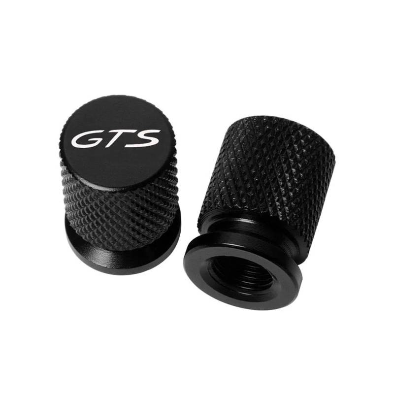 Motorrad Ventilkappen Für Porsche GTS Cayenne Cayman Panamera Macan 911 718 928 901 930 Auto Rad Reifen Ventilkappen Reifen Vorbau Abdeckungen Airdust Wasserdicht,Black von MCLLDAO