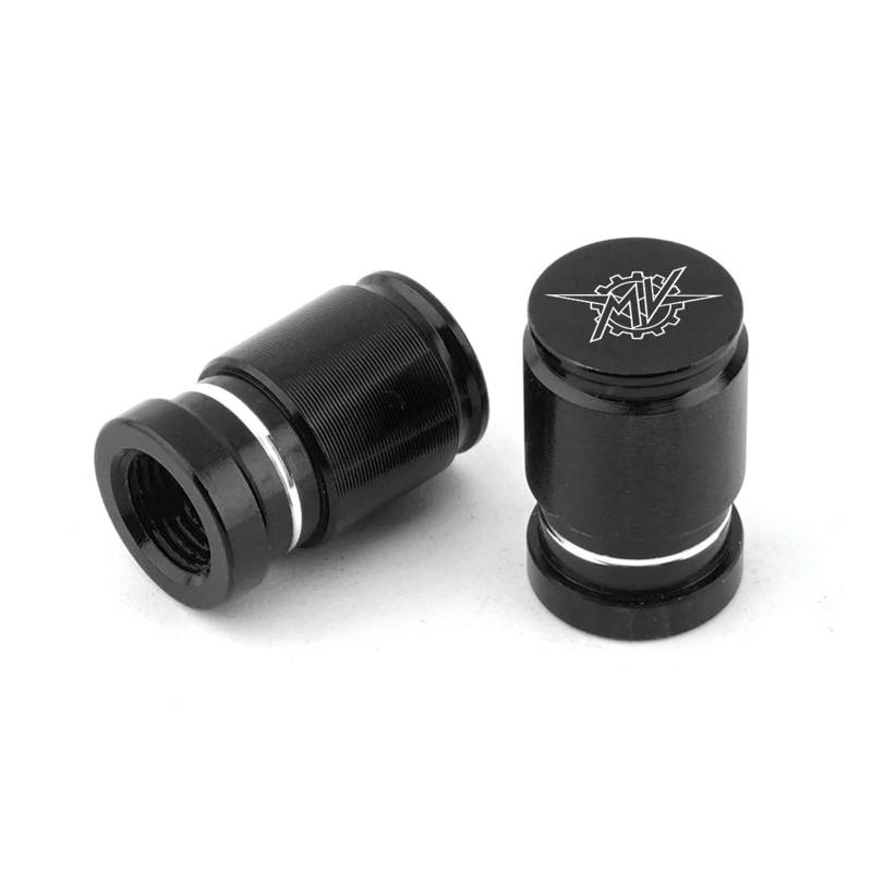 Motorrad-Ventilkern Für MV Agusta F3 675 800 Brutale 800 1000 Turismo Veloce RC Motor Zubehör Rad Reifen Ventil Kappen Luftdichte Abdeckungen,Black von MCLLDAO