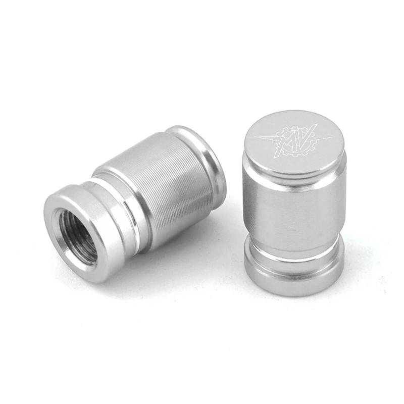 Motorrad-Ventilkern Für MV Agusta F3 675 800 Brutale 800 1000 Turismo Veloce RC Motor Zubehör Rad Reifen Ventil Kappen Luftdichte Abdeckungen,Silver von MCLLDAO