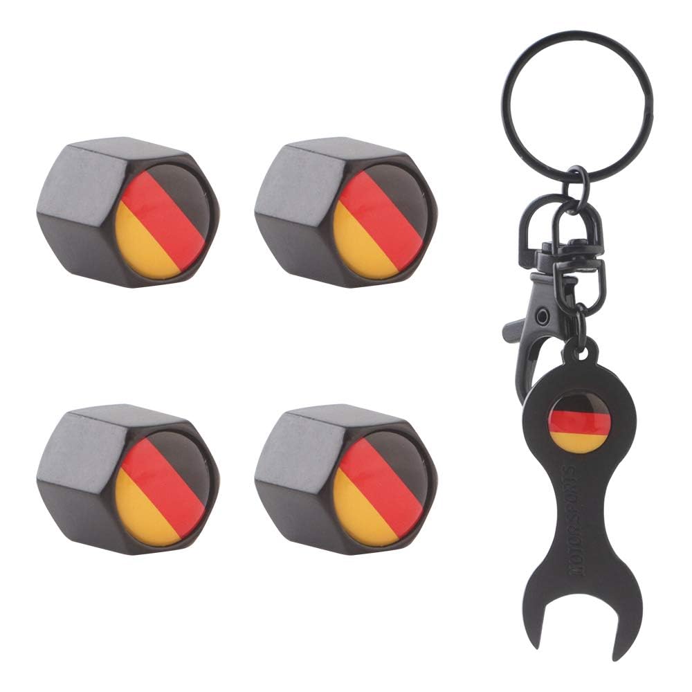 Reifen Ventilkappen mit Schlüsselanhänger für Autos, Geländewagen, Fahrrad und Fahrrad, LKW, Motorräder, Heavy-Duty, Airtight Dichtung, Schraube-On,Deutschland Reifen Ventilkappen mit Schlüsselanhänger für Autos, Geländewagen, Fahrrad und Fahrrad, LKW, Motorräder, Heavy-Duty, Airtight Dichtung, Schraube-On,Deutschland von MCLLDAO