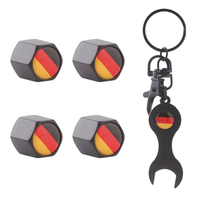 Reifen Ventilkappen mit Schlüsselanhänger für Autos, Geländewagen, Fahrrad und Fahrrad, LKW, Motorräder, Heavy-Duty, Airtight Dichtung, Schraube-On,Deutschland von MCLLDAO