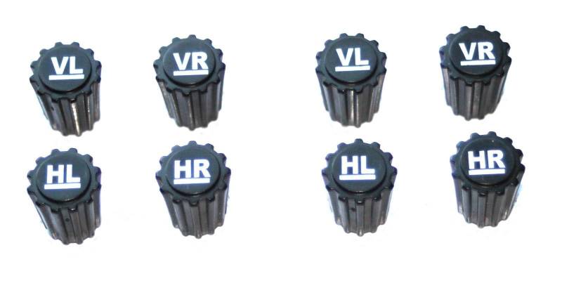 Reifenmarkierung Ventilkappen Universell für Autos, Fahrräder, Motorräder, Roller - Schwarz, Kunststoff von MCLLDAO