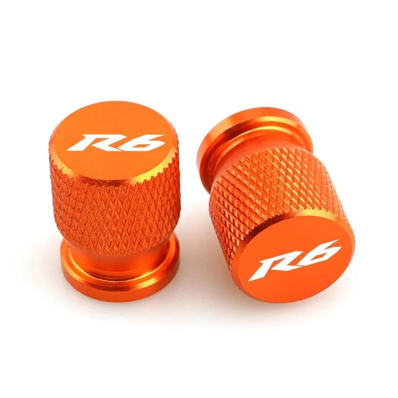 Ventilkappe Für Motorradreifen Für YA&MAHA YZFR6 YZF-R6 YZF R6 Motorrad-Luftanschlusskappe,Orange von MCLLDAO