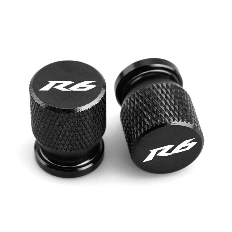 Ventilkappe Für Motorradreifen Für YA&MAHA YZFR6 YZF-R6 YZF R6 Motorrad-Luftanschlusskappe,Schwarz von MCLLDAO